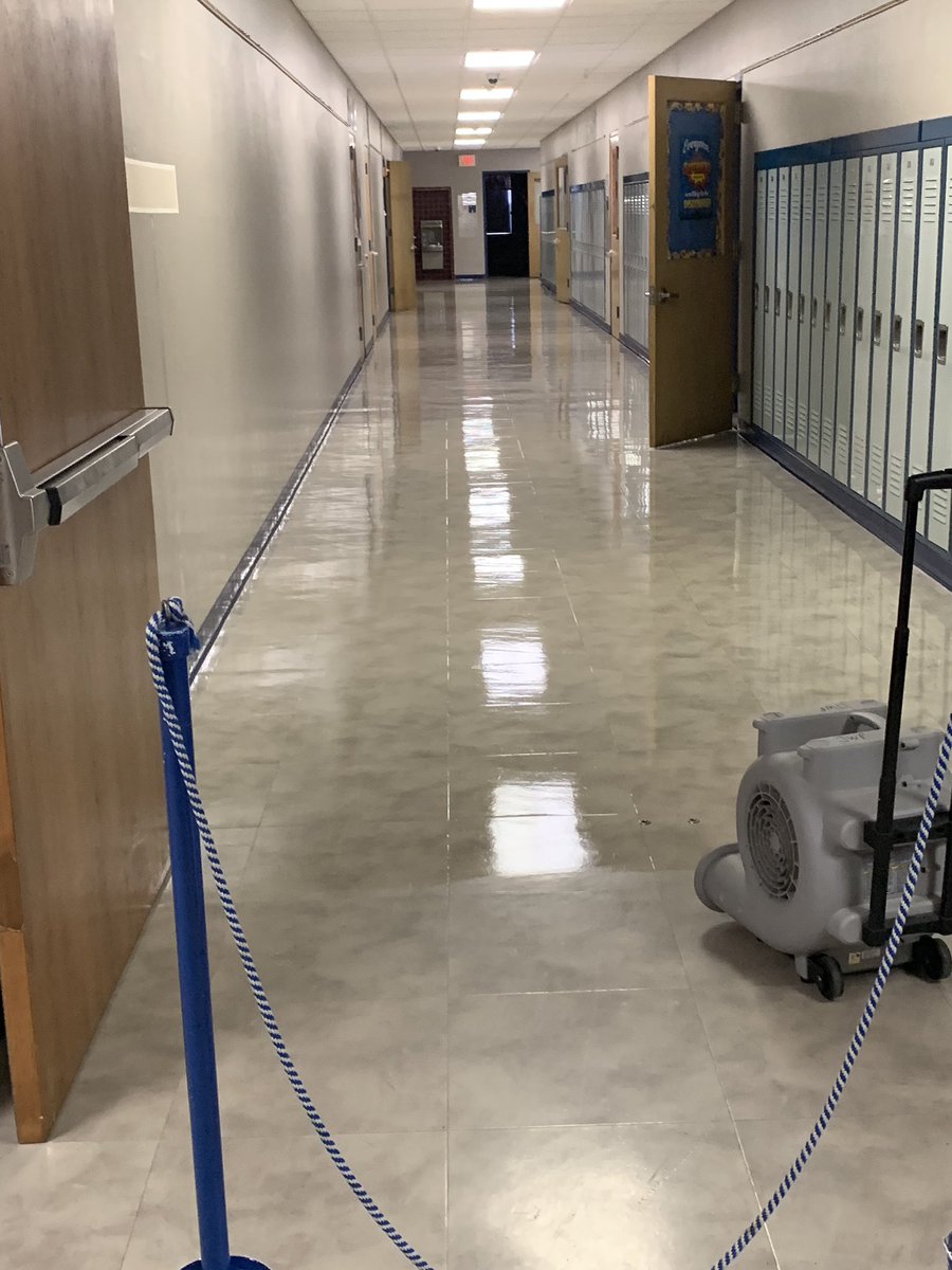 Supt_Adams's tweet photo. Summer projects are well underway here at #ISD2835 Playground replacement, 2nd lift laid on E. 3rd Street (city project), waxing of floors, concrete repairs and more to come. Oh... and cupcakes for @JWPTech ‘s birthday. #ASuperDay https://t.co/WEZDq0pjaU