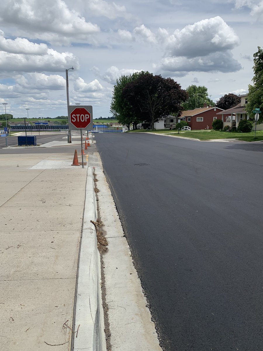 Supt_Adams's tweet photo. Summer projects are well underway here at #ISD2835 Playground replacement, 2nd lift laid on E. 3rd Street (city project), waxing of floors, concrete repairs and more to come. Oh... and cupcakes for @JWPTech ‘s birthday. #ASuperDay https://t.co/WEZDq0pjaU