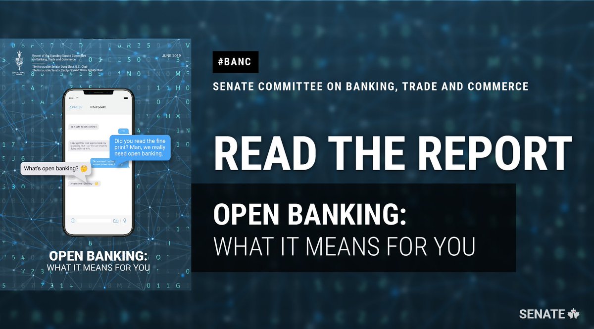 Read the report – Open Banking: What it Means for Canadians ow.ly/f0iP50uIkzx #SenCA #BANC #OpenBanking #cdnpoli