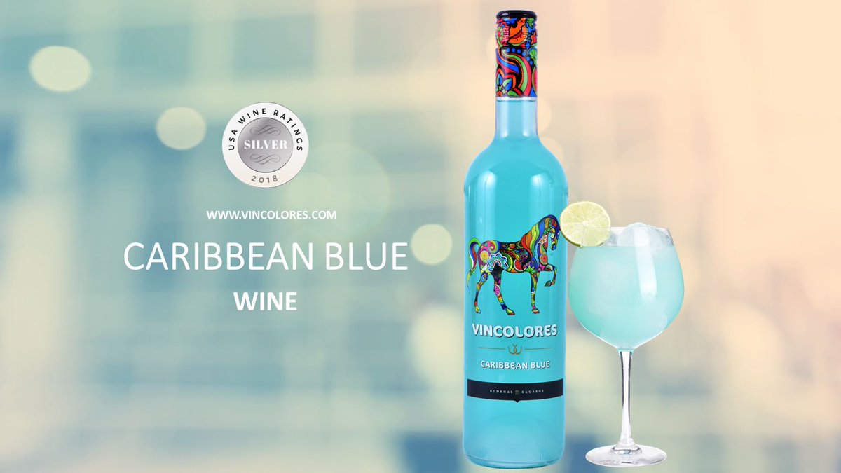 Happy Wednesday! #Vincolores Caribbean Blue #wine #summer2019 #winetime #WineWednesday #caribbeanblue #winelist #wines #winebuyer #wineexpert #bluewine #winesofspain #wineoftheday vincolores.com