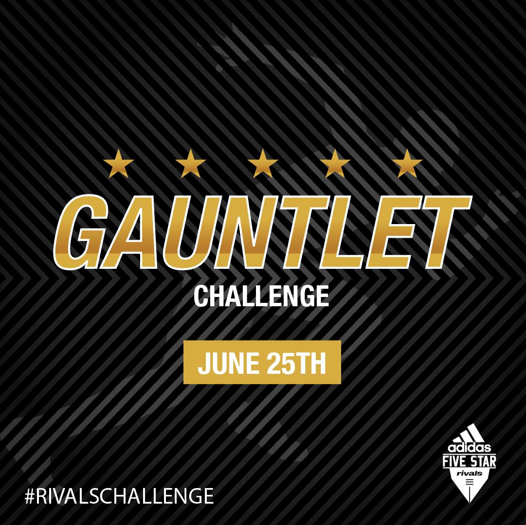 ncsa's tweet photo. Who one can de-throne @_antoinesampah and take home #TheBelt in the #GauntletChallenge? Be sure to tune in LIVE as we find out this year's winner on June 25th @MBStadium! #RivalsChallenge @RivalsCamp @Rivals https://t.co/ka0RS39fJF