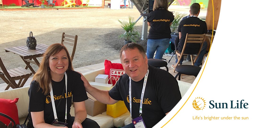SunLifeCA's tweet photo. We’re excited to be a #TrueNorth19 partner @Communitech. Come chat with the #SunLifeDigital team about innovation at Sun Life and get your digital caricature. https://t.co/BzmUOA31ql