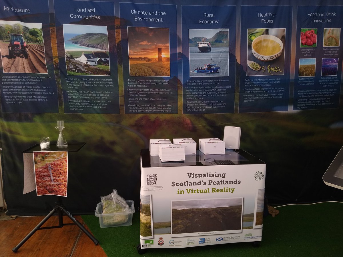 The <a href="/JamesHuttonInst/">James Hutton Institute</a> <a href="/SEFARIscot/">SEFARI Gateway</a>  Restoring Peatlands #VR experience set up and ready to go 😄 #huttonatrhs