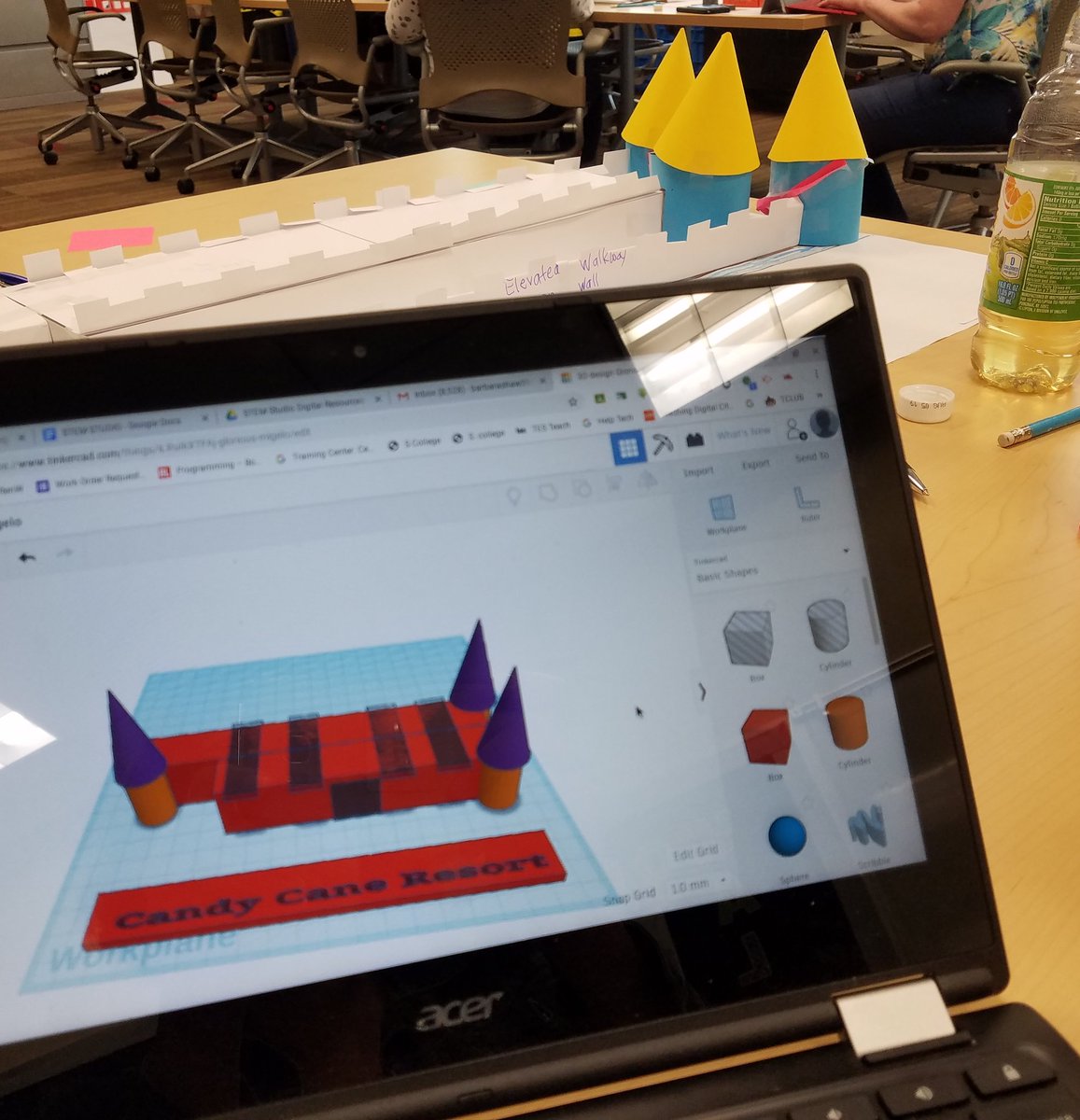 mrs_shaw3's tweet image. Creating a #3D design in paper and on @tinkercad at @TGRFound #STEMStudio - i think i can do this!!!