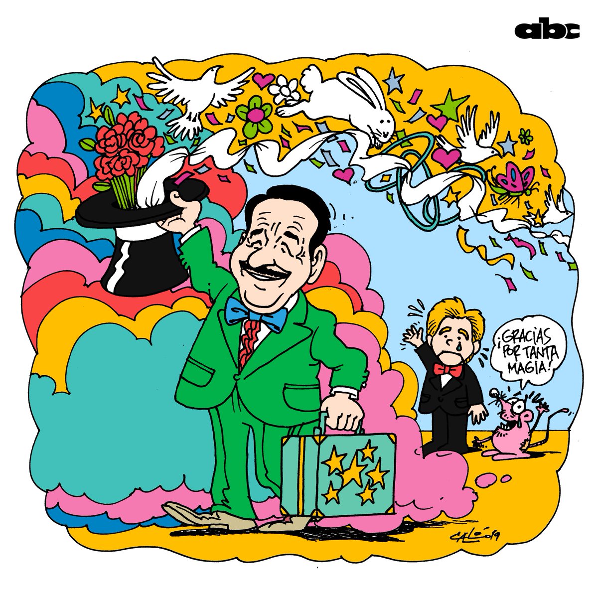 ABCDigital's tweet photo. ✨¡Gracias por tanto, Nizugan!

🙌Por generaciones alegró a chicos y grandes. 

😢Hoy lloramos su partida, pero queda su legado cargado de risas, sorpresas y magia.

✍️Un homenaje de ABC Color y Caló. https://t.co/4rCbM5ZFQH