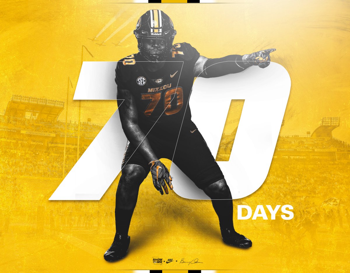 7️⃣0️⃣ Days until kick 🙌

#MIZ #ShowMe 🐯🏈
