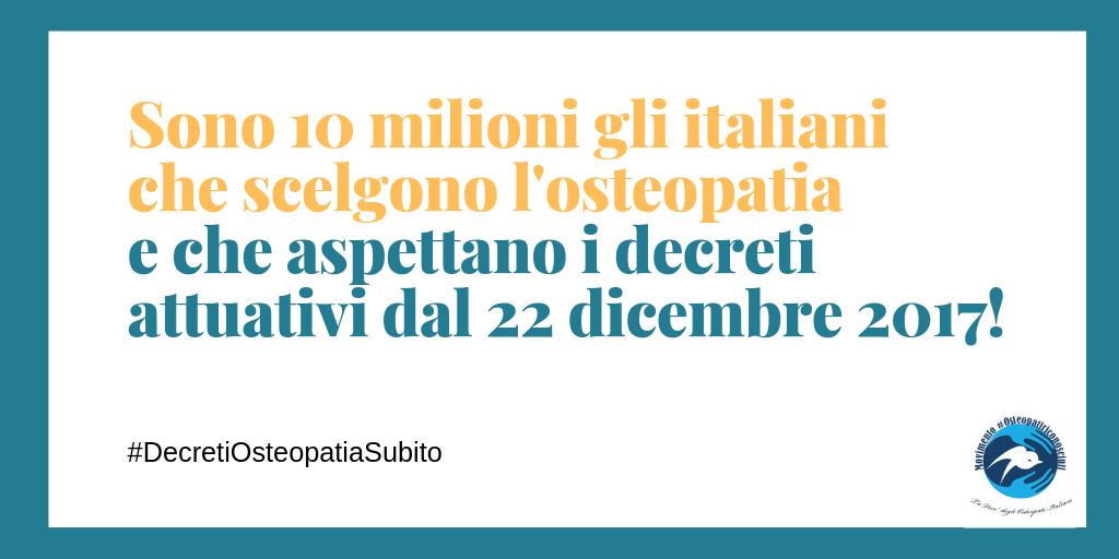 Il riconoscimento è importante non sono per gli osteopati, ma anche per chi ogni giorno si affida a loro!

#DecretiOsteopatiaSubito 
<a href="/luigidimaio/">Luigi Di Maio</a> <a href="/matteosalvinimi/">Matteo Salvini</a> <a href="/GiuliaGrilloM5S/">Giulia Grillo</a> <a href="/GiuseppeConteIT/">Giuseppe Conte</a> 
<a href="/MinisteroSalute/">Ministero della Salute</a> <a href="/ROI_Osteopati/">ROI</a>