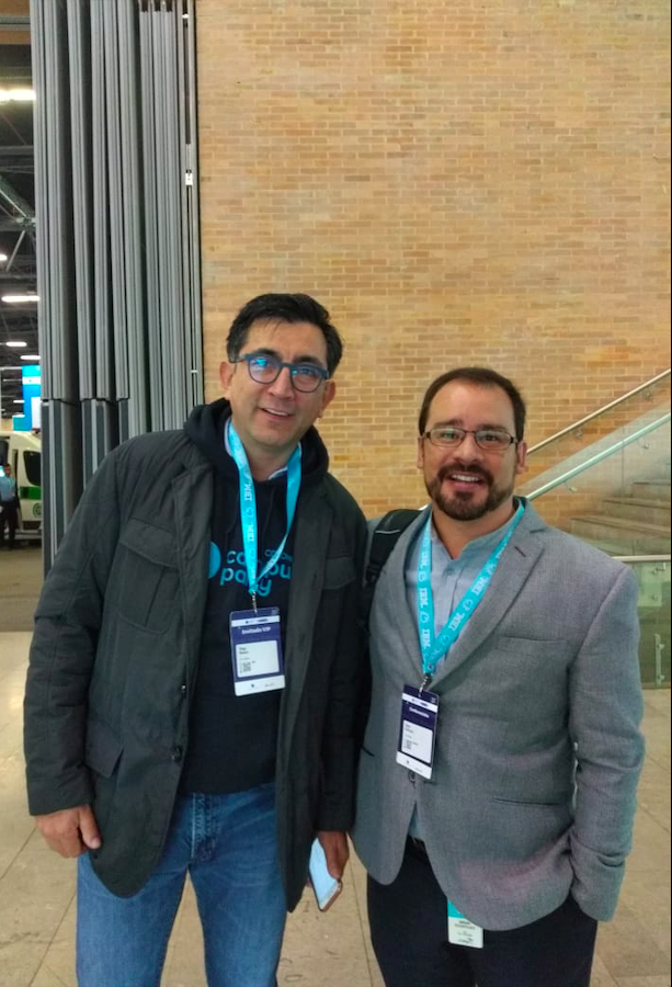 ohmyfi's tweet photo. Nuestro Co-fundador Diego Rodríguez y el exministro Diego Molano esta mañana en el evento Electricity and Gas Markets Innovation Meeting Bogotá de #Enel https://t.co/g4Km4Ec6R6