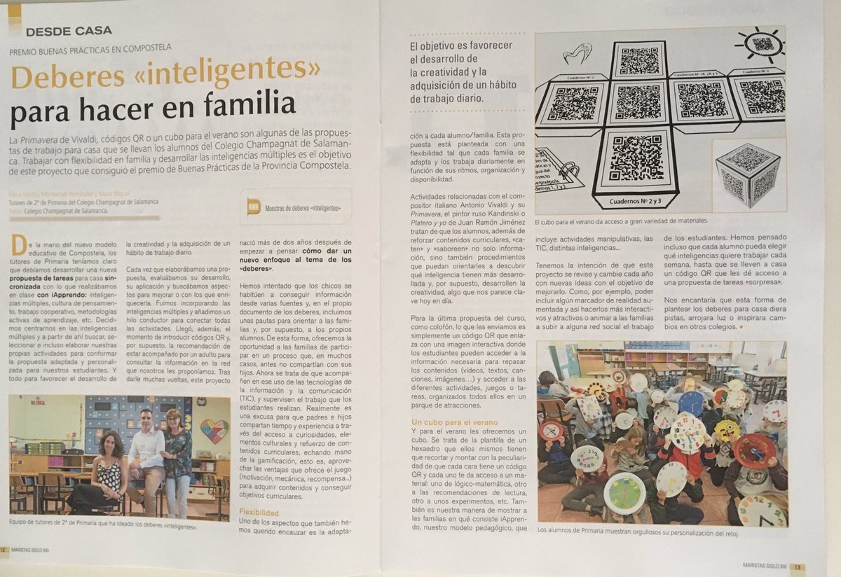 Deberes “inteligentes” para hacer en familia #premio #buenaspracticas de @maristascompost #flexibilidad #atenciónaladiversidad #qr #hexaedrodeverano con @montsehg5 Elenamartín y @mariomiguelh