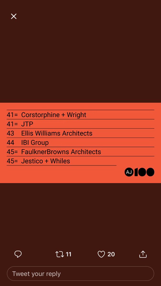 ⁦<a href="/ibigroup/">IBI Group</a>⁩ no. 44 on the ⁦<a href="/ArchitectsJrnal/">Architects’ Journal</a>⁩ 100