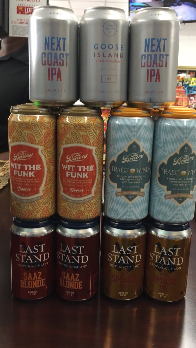 Just in 
Next Coast ipa <a href="/GooseIsland/">Goose Island Beer Co.</a> 
Wit the funk &amp; Trade Winds <a href="/TheBruery/">The Bruery®</a> 
Citra Smash ipa &amp; Saaz Blonde @LastStandBrew