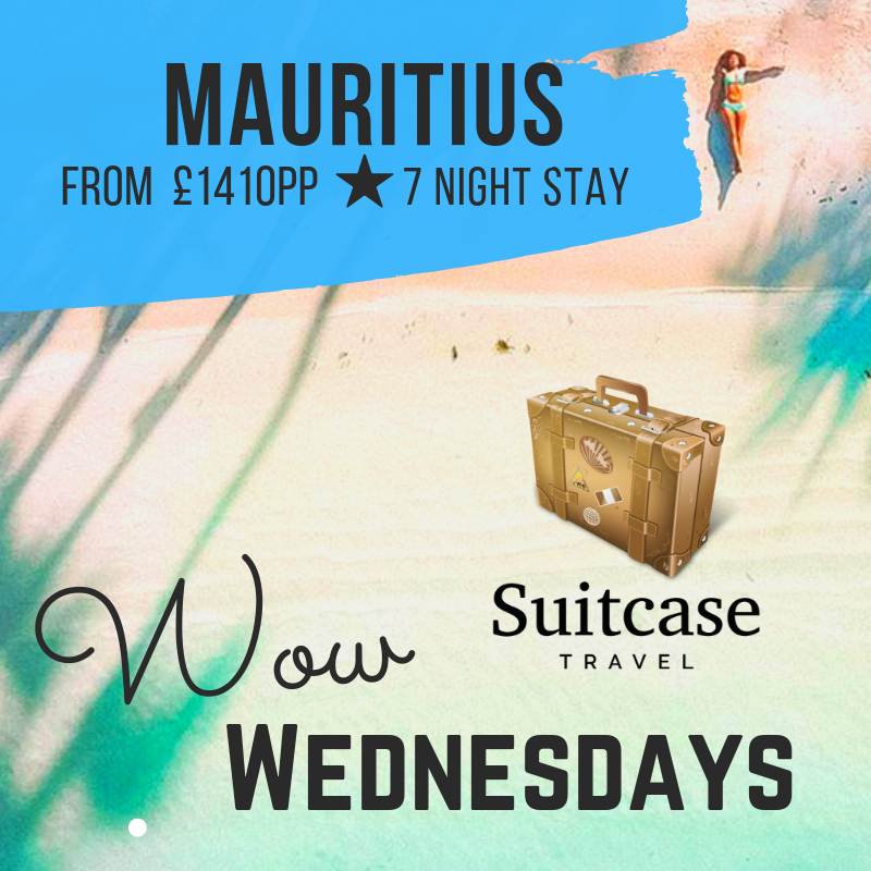 #WowWednesday 💥💥💥 Mauritius
7 Nights All-inclusive from £1410pp!

bit.ly/2IsZNmC
Email - Holidays@suitcasetravel.co.uk for more details!

#wowwednesday #wheresyoursuitcase #suitcasetravel #traveltheworld #suitcaseinhand