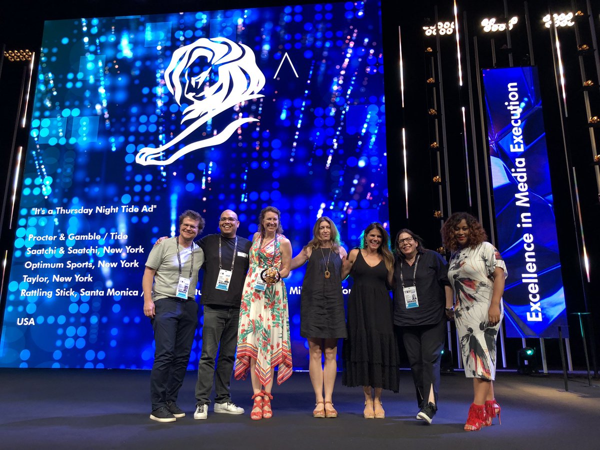 It’s a Wednesday Night Gold Lion for “It’s a Thursday Night Tide Ad” #SaatchiNY #TideTeam #Canneslion2019 #CannesLions