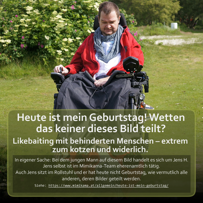 mimikama_org's tweet photo. . #Likebaiting mit behinderten #Menschen – extrem zum kotzen und widerlich.

Um was geht es? Hier unser #Faktencheck zu diesem Thema: https://t.co/BVXEPjcjFk https://t.co/Zy5YCBrKcx