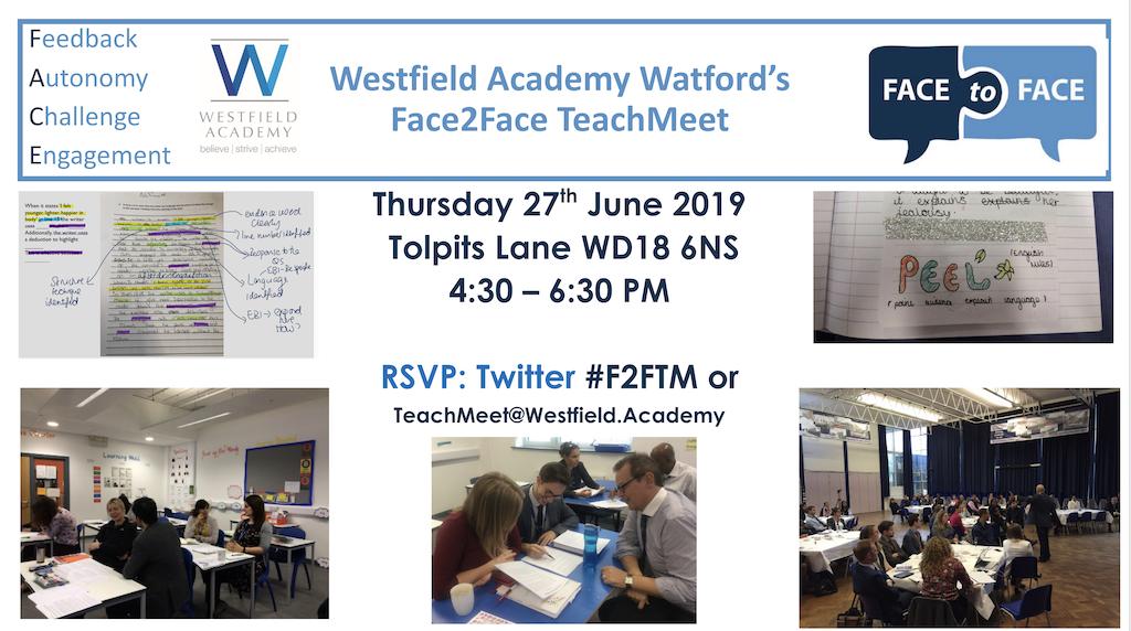 TeacherToolkit's tweet photo. Formula:
~100 teachers + food 🍲 + prizes 🏆 = Westfield Academy #TeachMeet 💥 and classroom ideas that you can use the very next day! 🚀
27.06.19, #Watford
Tickets 🎟️ https://t.co/68PN3m48qN
Directions 🚘 https://t.co/wrp5LmZrbx
#F2FTM https://t.co/RPLPeoDFIw
