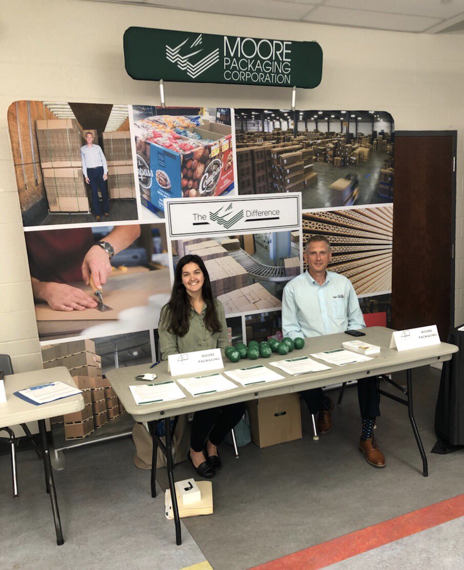 Drop by our booth at the Barrie Manufactures Job Fair! @investbarrie @georgiancollege #supportlocal #moorepackaging #barriejobs