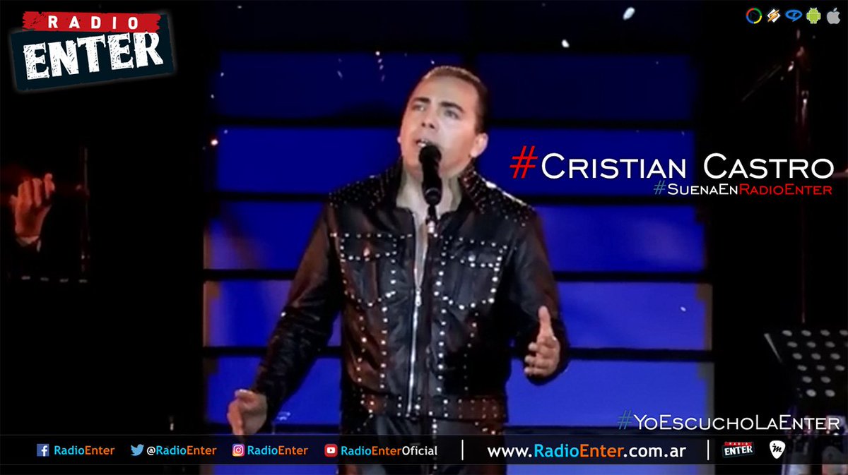 radioenter's tweet image. Hora 17:20pm | #RadioEnter #EnVivo !! En la tarde de #RadioEnter ya se viene la música de  @CristianCastro #CristianCastroEnRadioEnter | #YoEscuchoBuenaMusica   
#YoEscuchoRadioEnter ...tu lugar en el mundo!!  cc @valarconvelez