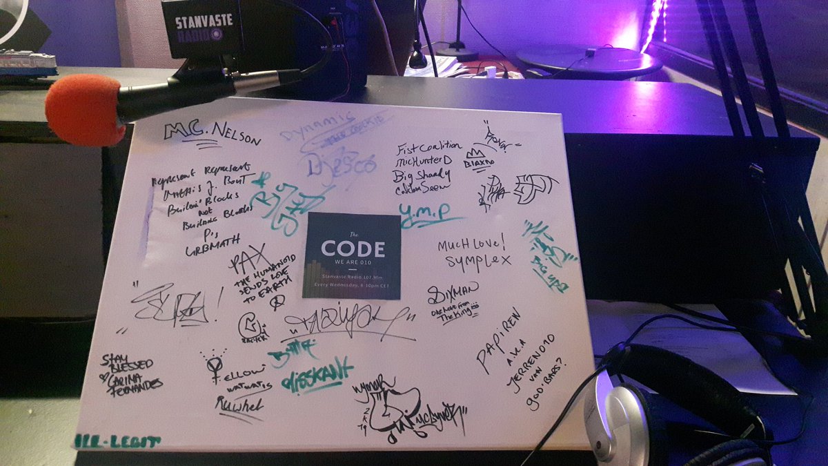 PeopleRotterdam's tweet photo. Our signature board is filling up beautifully ❤💯💯💯

Featuring guests on We Are 010's The Code.

#hiphop #hiphopradio #WA010 #TheCode #Rotterdam #music https://t.co/Y3AQB65DVL