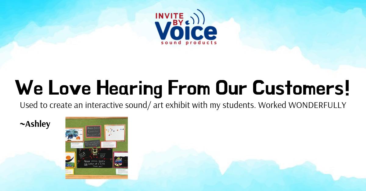 invitebyvoice's tweet photo. We love hearing how you use your Invite By Voice! Have you tried our products? Don’t forget to share your project or review with us online by using #invitebyvoice⁣⁣
⁣⁣
#voicerecorder #recordablegifts #greetingcard #recordablegift #audiocard #reviews #customerreview #feedback https://t.co/rA2F2YUwXp