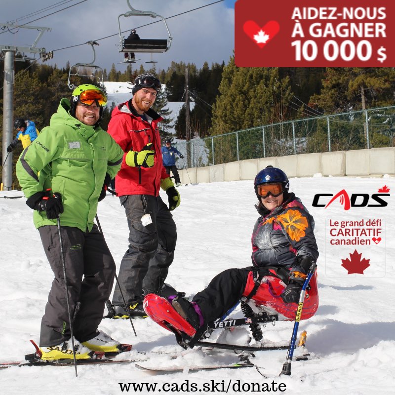 Aidez-nous à gagner $
10,000.00 pour CADS.  @cadsnational cads.ski/donate #deficaritatif #cads #inclusion #accessibility