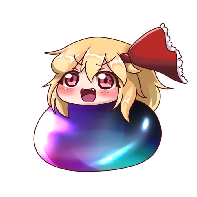 制作が間に合えば東方想七日でこんな感じのルーミアちゃんのキーホルダーが出せるのですが…ちょっと不安です 
