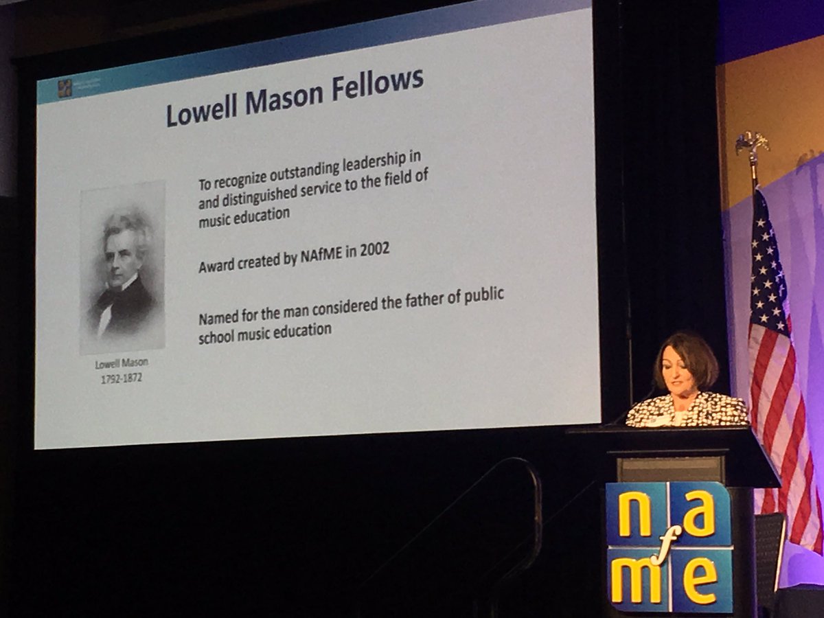 MystroMoore's tweet image. Tonight @SCMusEd member and pioneer music education advocate Ray Doughty was named a Lowell Mason Fellow by @NAfME. Christine Fisher and Patti Foy accepted the award on his behalf. Watch scmea.net for more details. Congratulations and thank you, Ray! #SCMEA #NAfME19