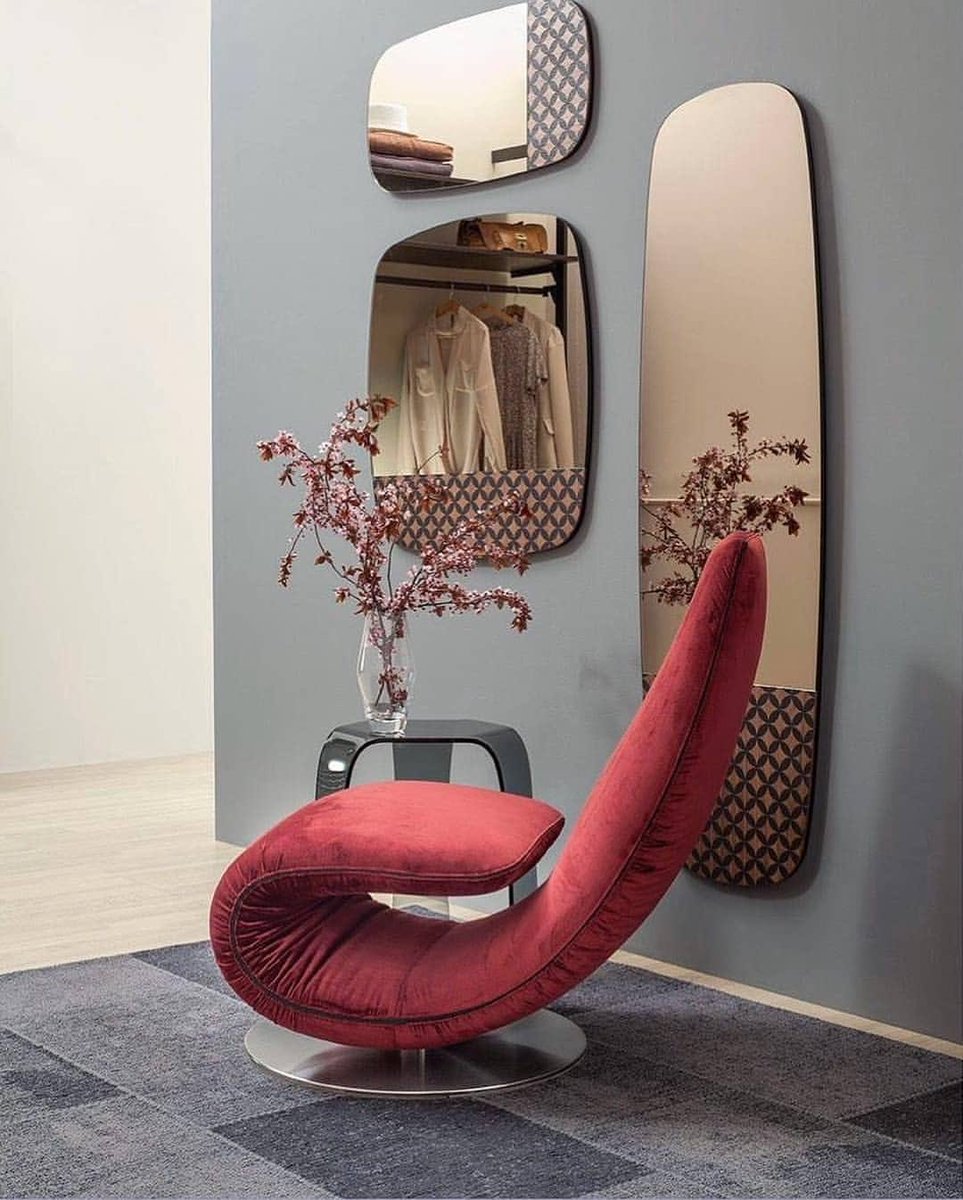 Tonincasa Marguerite Mirrors Ricciolo Lounge Chair By