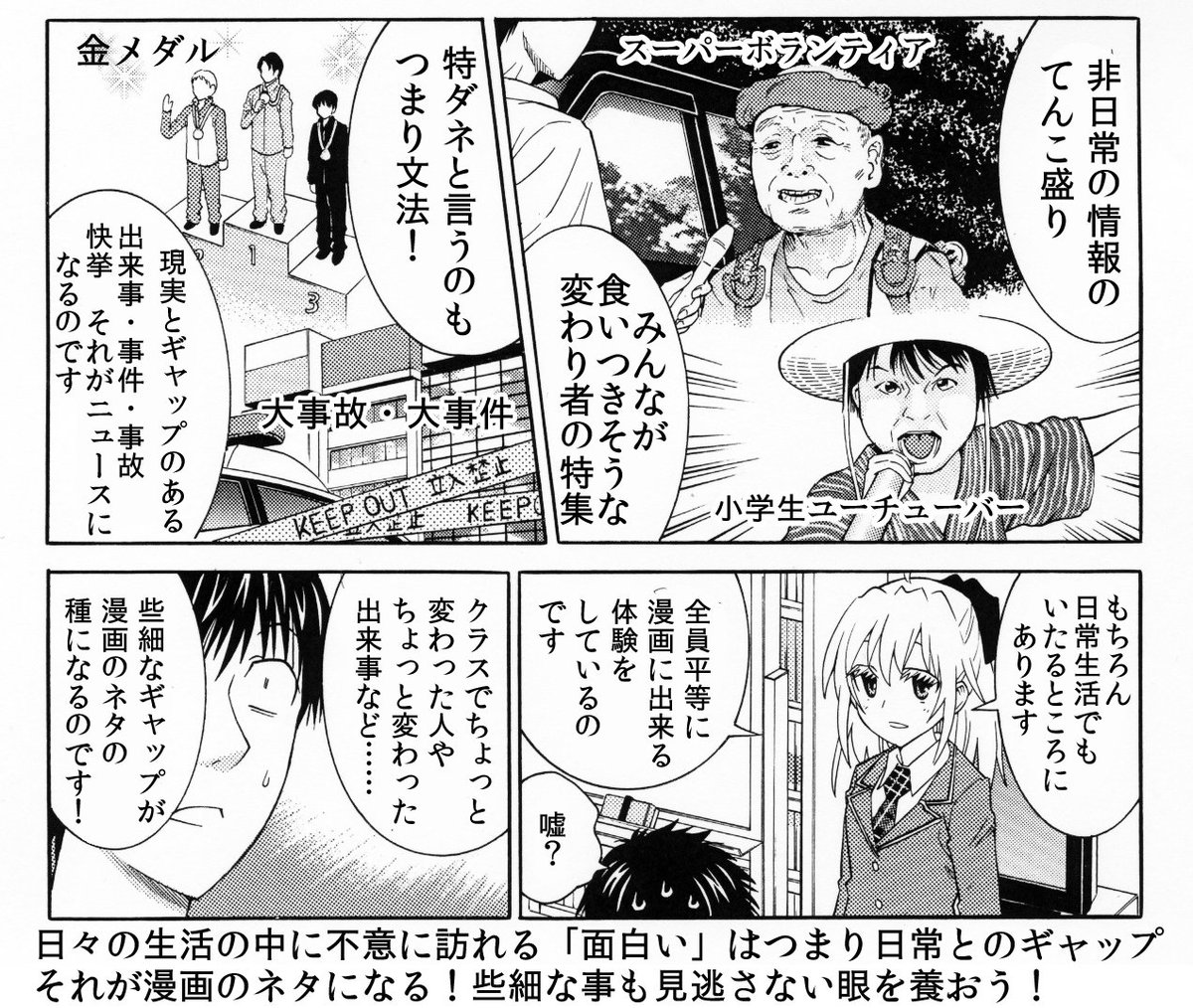 漫画家志望さんへ　魅力的なキャラクターの作り方の話
世の中で愛されている魅力的なキャラクターには同じ法則があります
　それは現実・日常と「正反対」である事です 