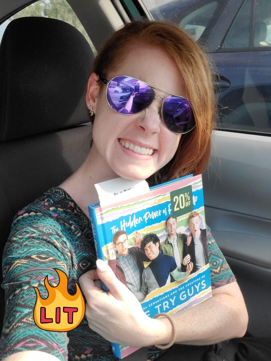 gingerkid10's tweet photo. I got my copy!! @tryguys
Check out that amazing sticker placement by Barnes & Nobel.
#tryguysbook #thehiddenpoweroffuckingup
#tryguys https://t.co/Qv3snYJsih
