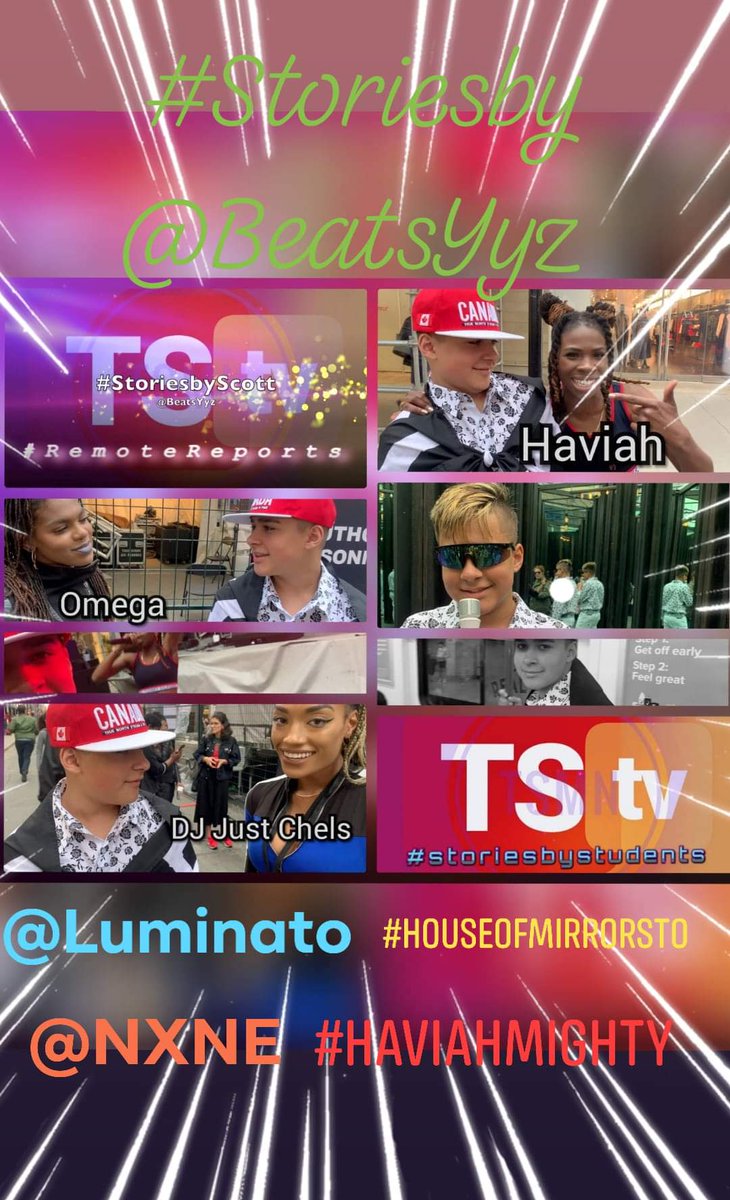 TSMN_studios's tweet photo. #TStv #RemoteReports #TorontoAdventures #segment2 #StoriesbyScott sharing HIS stories @Luminato #HouseofMirrorsTO & @nxne w/ #HaviahMighty Great work @BeatsYyz #Toronto @Events #Festivals #Music #HipHopMusic #YongeDundasSquare #youarehere #the6ix VIDEO: https://t.co/fQ8kKiM9la https://t.co/VFJuemViRx
