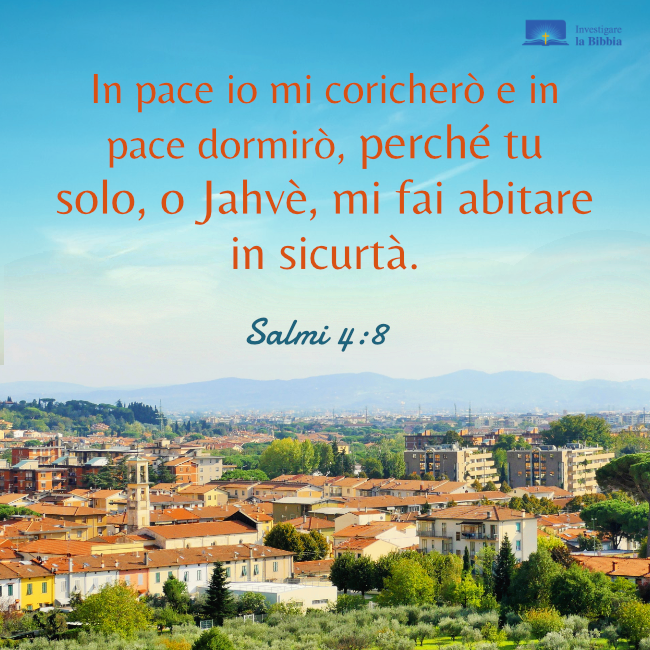 Investigare La Bibbia In Pace Io Mi Corichero E In Pace Dormiro Perche Tu Solo O Eterno Mi Fai Abitare In Sicurta Salmi 4 8 Guarda Di Piu T Co Qqeulgwfqz Investigarelabibbia Spiritosanto Amoredidio