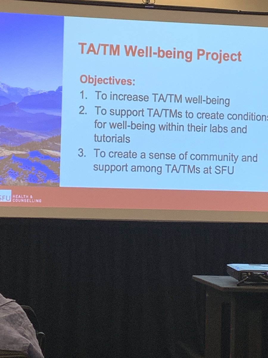 JenPinker's tweet image. Love this innovative idea to support wellbeing of grad students who are TAs while also equipping them with resources to support wellness in their classes. #CACUSS19