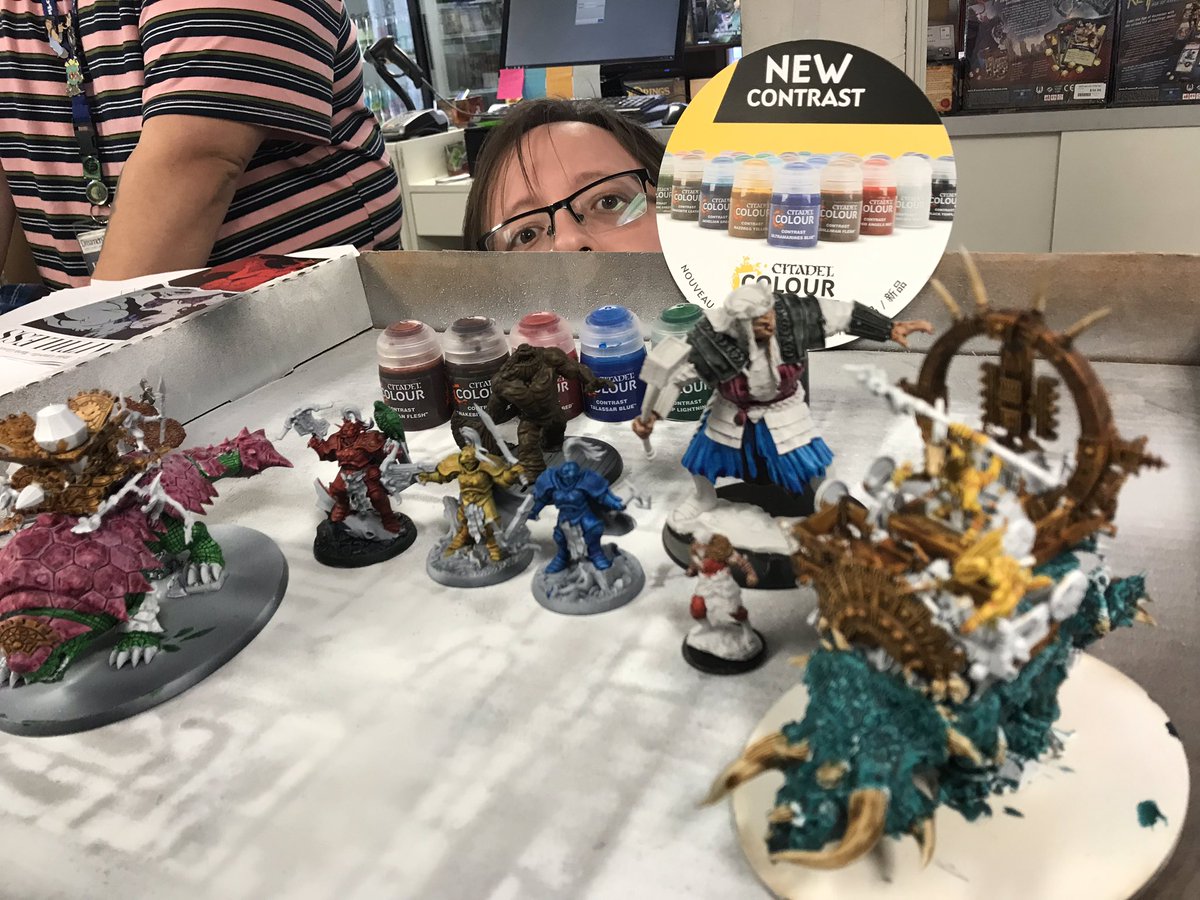 mistaken838's tweet image. Saturday @DVGSLP we will be running paint clinic and demo-ing the new contrast paints! Come on out to try them! 10:30-4!
@Warhammer_Art @Warhammer_AOS @TwinCitiesGeeks know anyone interested in painting minis?!