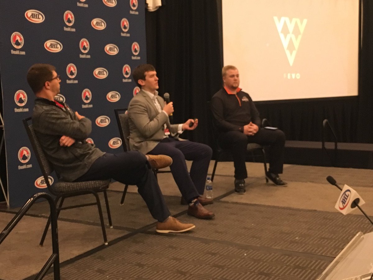 FevoDoug's tweet image. Thankful for the opportunity to present @TheAHL Team Business Meetings. Thank you @TrevorHerrick and @J_Recoon for presenting with me. Both discussed how impactful #Fevo is to growing their groups and theme nights, collecting more data, and streamlining fundraisers.