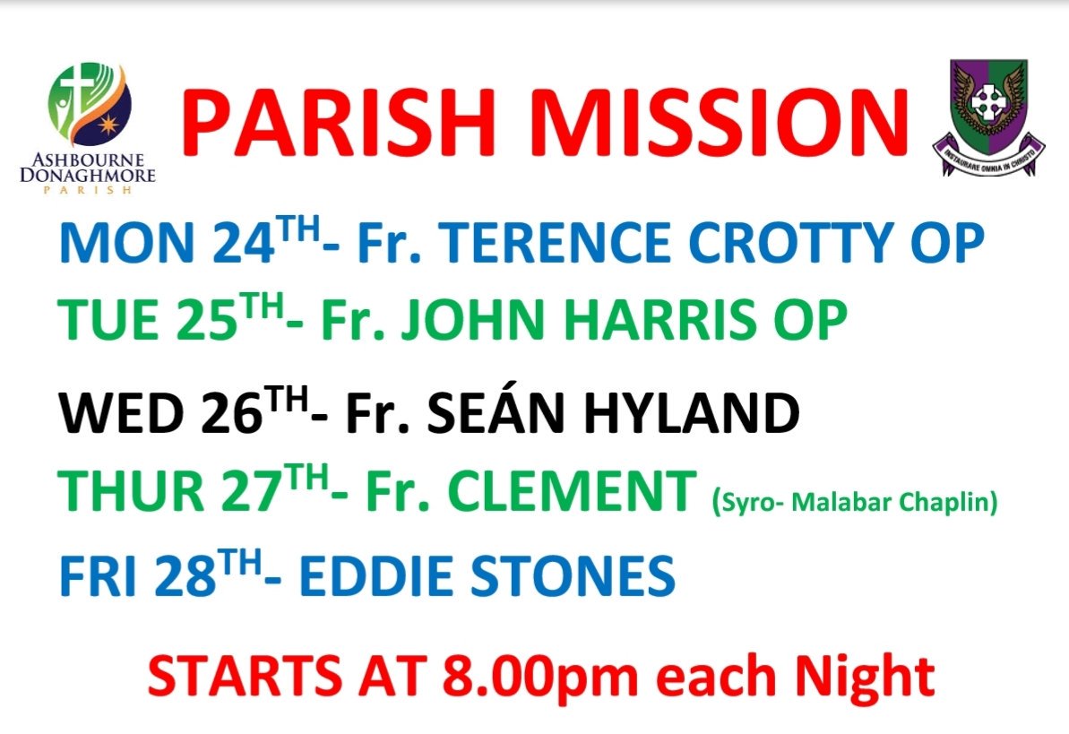 Please support Ashbourne Parish Mission
