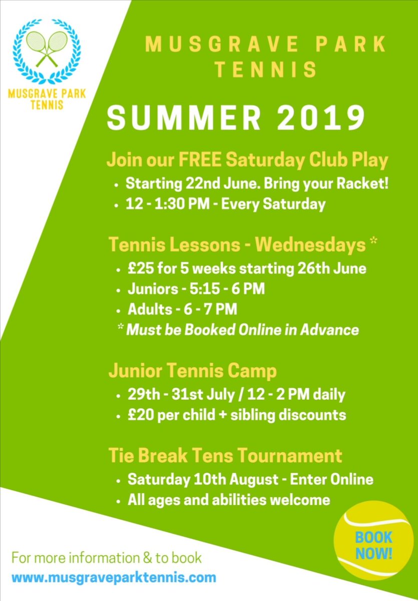 musgravetennis's tweet photo. Summer Programme
https://t.co/VDwwxio9LI https://t.co/E5zXwDrEnU