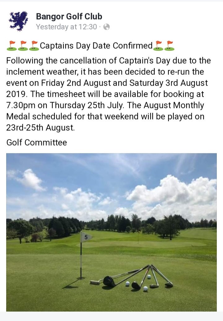 Captain's Day is back on!!