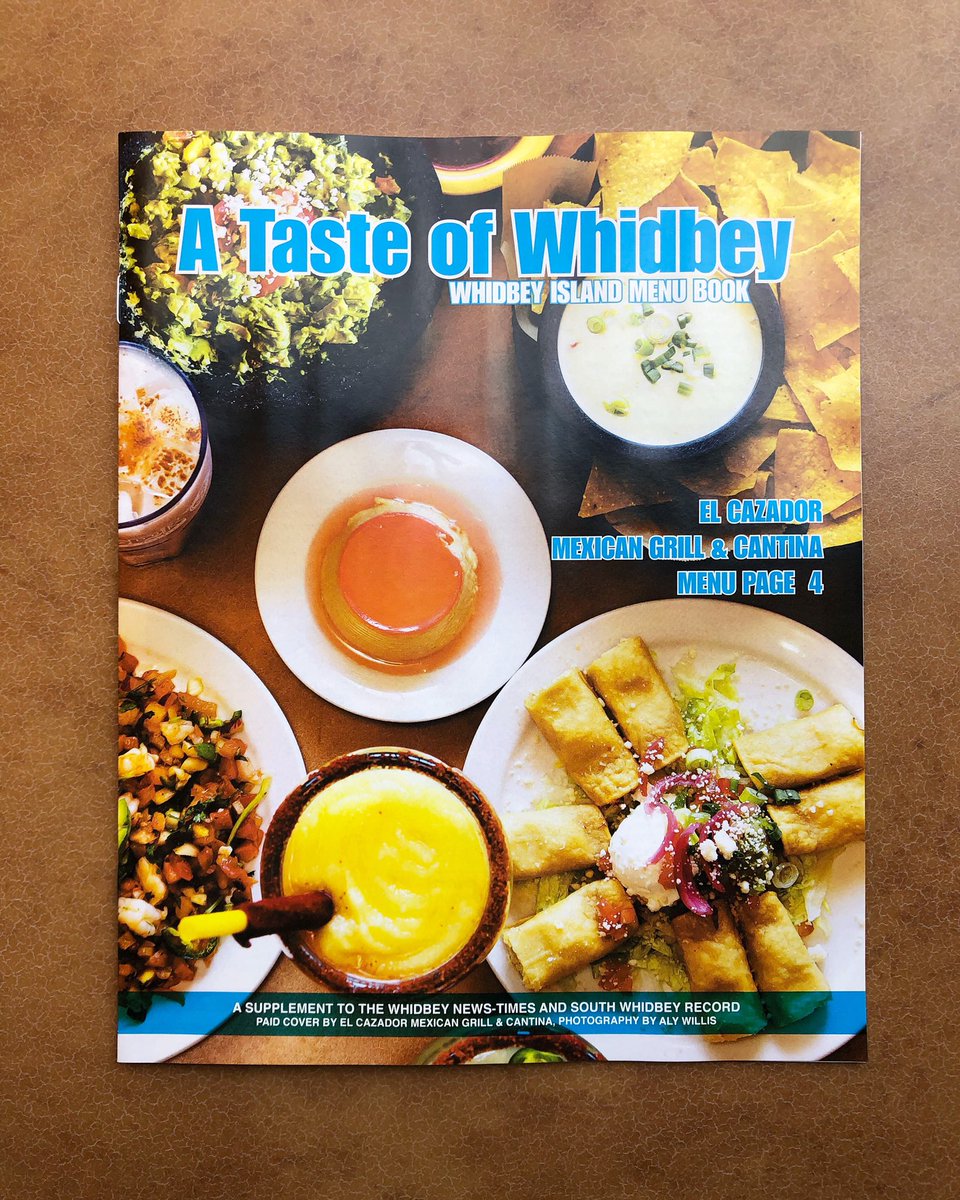 ElCazWhidbey's tweet photo. Check us out on the cover of @WhidbeyNews Taste of Whidbey! ✨😍 #elcaz #elcazador #local #whidbeylife #pnwfoodies https://t.co/YSzzrXf32j