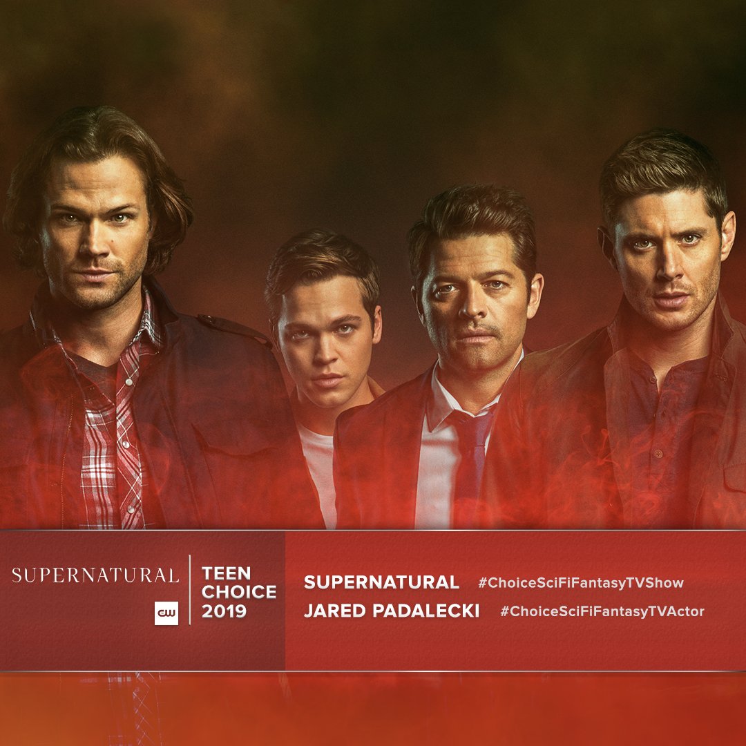 cw_spn's tweet photo. Vote for all their #TeenChoice nominations!
@cw_spn for 
#ChoiceSciFiTVShow
@jarpad for 
#ChoiceSciFiTVActor https://t.co/y1RzYbiVOD