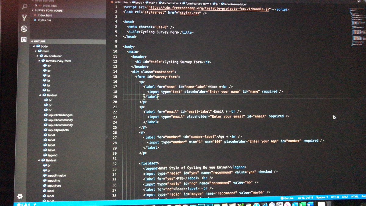 DadGrouchy's tweet photo. My head is mashed! Trying to learn code from scratch both HTML/ CSS and JavaScript 🤯 getting there slowly. Wouldn’t it be easier to learn Spanish 🤔 #code #javascript #freeCodeCamp #developer #dev #coding #neednewjob #headache #loveit #learn https://t.co/MZIx2nGcXA