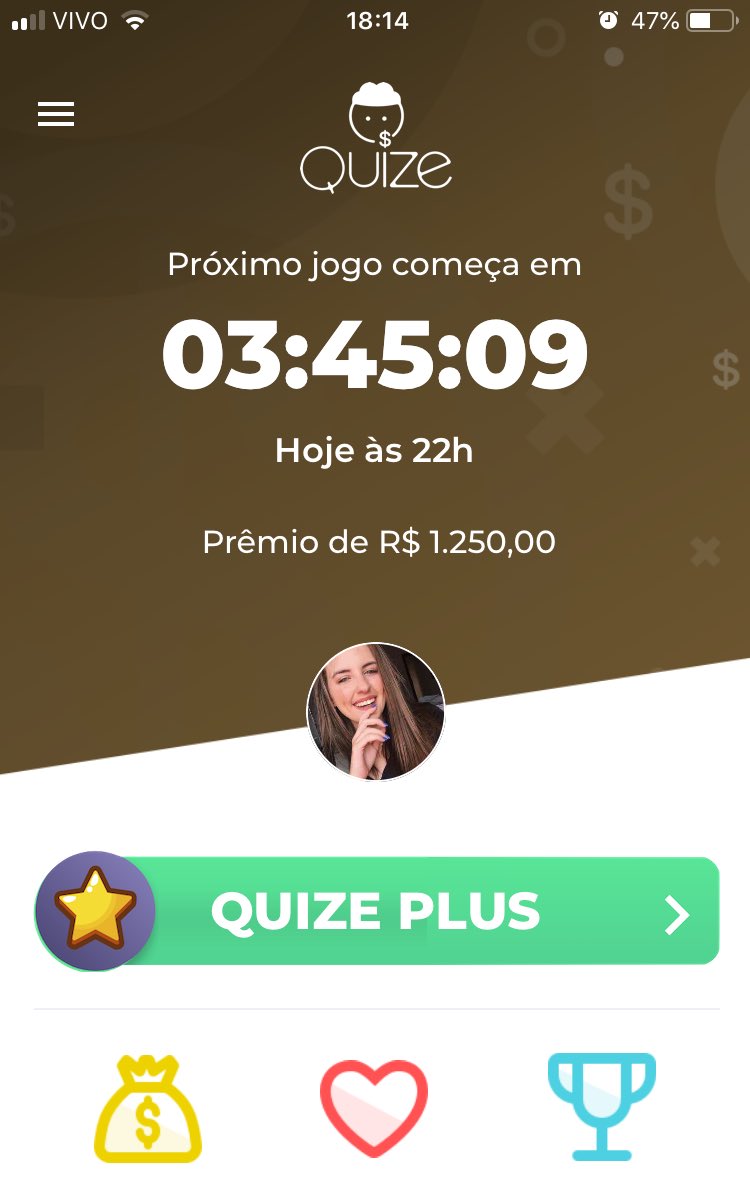 airs0phia's tweet photo. pra quem ta precisando de dinheiro, o Quize é um jogo que vale dinheiro de verdade se vc acertar todas as 15 perguntinhass...

quando se cadastrar use a minha referência: ariihaugusto 
pra ganhar vida extra no jogo!!

a rodada de hoje vale 1.250 e o dinheiro divide com quem ganha https://t.co/J2rTAsKthu