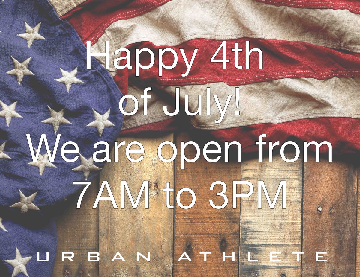 UrbanAthleteGym's tweet photo. The 4th of July is coming soon, we will have limited hours in observance of America's Birthday.

#UrbanAthlete #GymsofChicago #ChicagoGyms #4thofJuly #Happy4th #Fitness #FitFam #Workout #Lifestyle #Ravenswood #LiveUrbanBeFit https://t.co/LGjxMCibWg