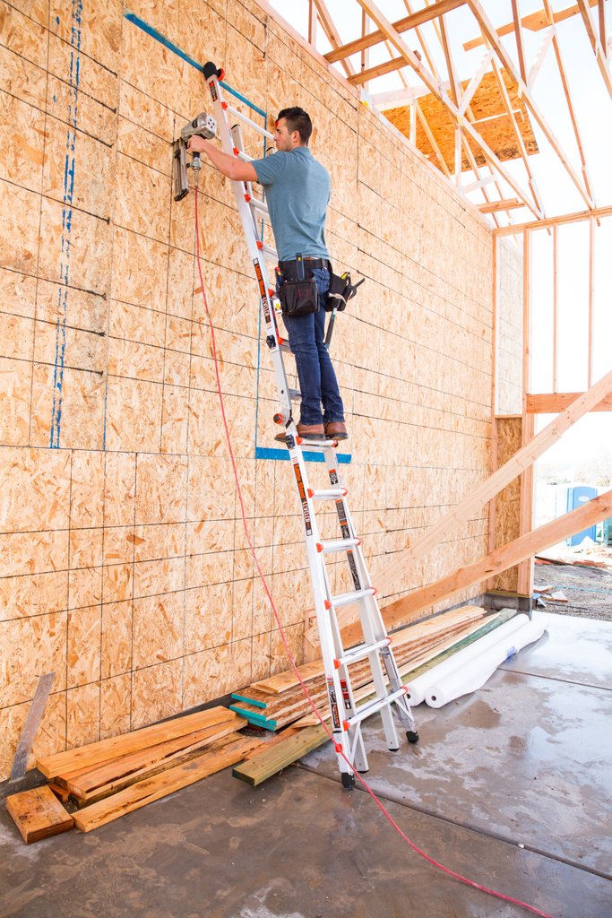 laddersafetyguy's tweet photo. Keep your body between the rails when working on a ladder. https://t.co/9SZFE7KwB2