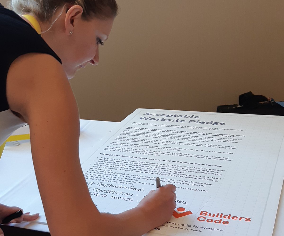 thisisBCCA's tweet photo. Thank you @CAF_FCA for a great event #swit2019. The BCCA appreciate your hospitality and enjoyed making many important connections in Vancouver this week, including new Builders Code Pledge signatories - Belle Construction and @alabaster_homes  @bcbuilderscode https://t.co/d1RigsHtnJ