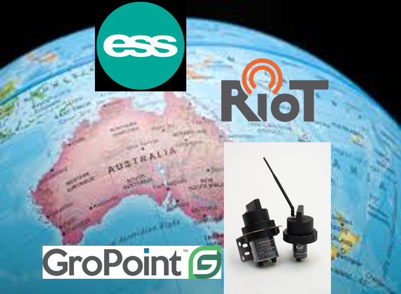 RiotTechCanada's tweet photo. RioT Titan Wireless Radios and GroPoint Soil Moisture Sensors - now available in Australia released at the National Irrigation Conference/Exhibition on the Gold Coast in June 2019 with partner ESS Earth Sciences https://t.co/zD2oAbgWKr  
#riottech https://t.co/drpWJQ5qEG