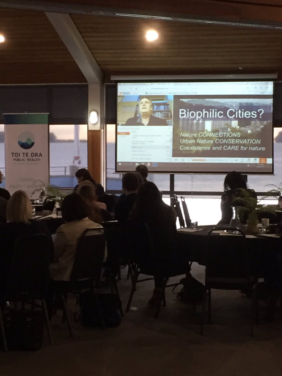 toiteora's tweet photo. Professor Tim Beatley from @BiophilicCities - “Biophilic Cities are cities that connect people to nature” #BiophilicSummitBOPandLakes #NatureConnections https://t.co/bodBNoY2YJ