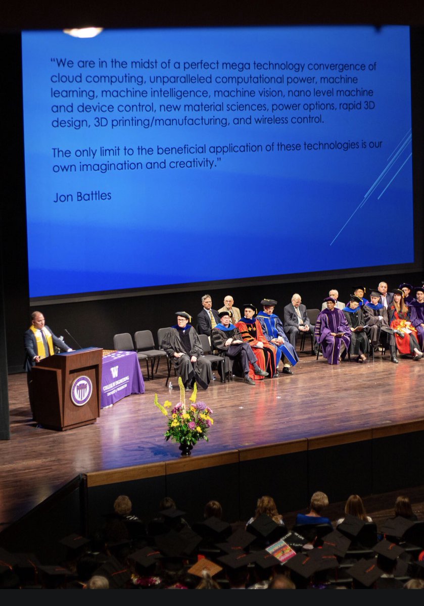 Congratulations to the 2019 UW Mechanical Engineering Graduates it was an honor to deliver your keynote speech. Your are an amazing class of Engineers.