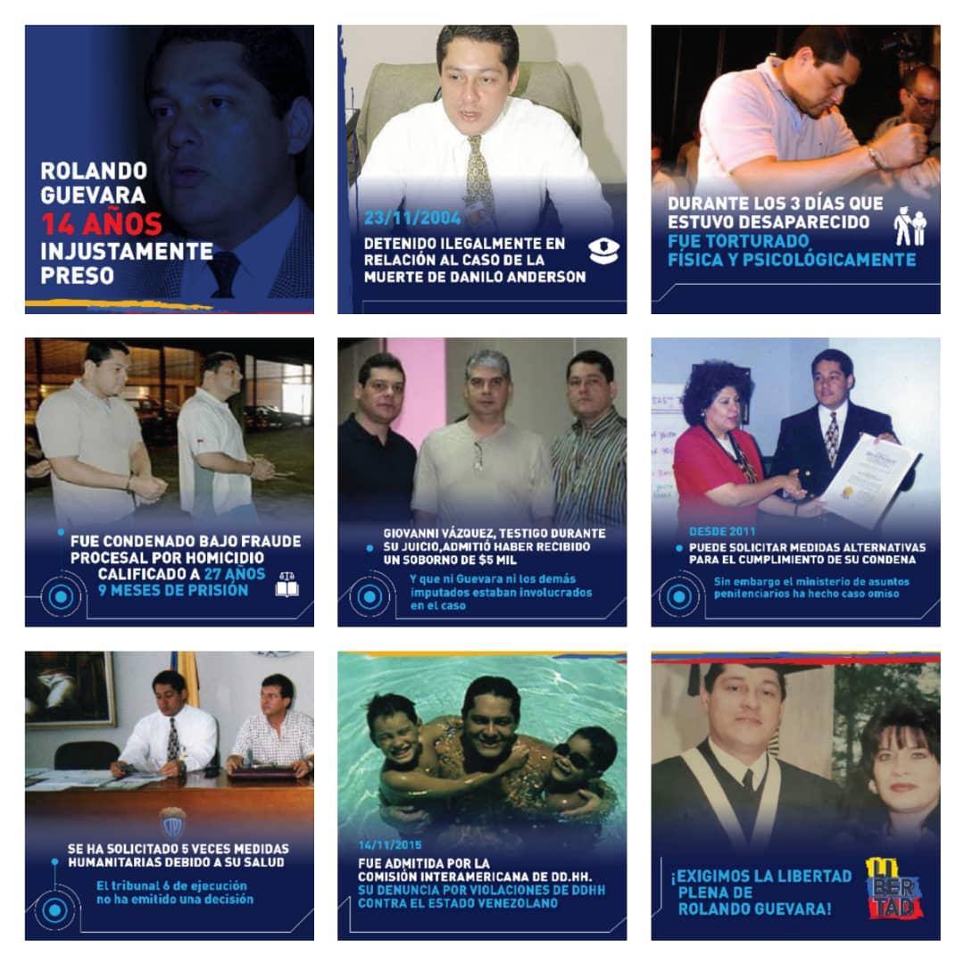 5316 días de injusta prisión padece el Preso Político Rolando Guevara , víctima del gobierno y de su justicia . Condenado a 27 años y 9 meses producto de un juicio viciado . #LibertadParaLosPresosPoliticos <a href="/CIDH/">CIDH - IACHR</a>  <a href="/mbachelet/">Michelle Bachelet</a>