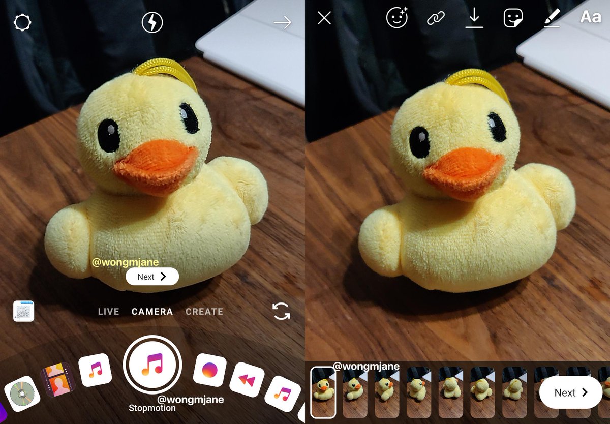 Instagram is working on Stop Motion mode in Story Camera

It currently allows up to 10 frames. Each frame will be posted as its own Story, but I hope they'll combine those into one