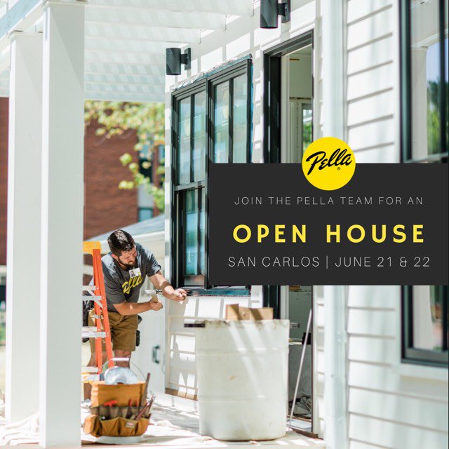 Pella_NorCal's tweet photo. 2 Days Away!! 🎉
Join us this Friday &amp; Saturday for our San Carlos Open House! There will be local Pella Experts to answer questions and lots of products on display. Hope to see you there! #pellanorcal #sancarlos #openhouse #diy #interiordesign
https://t.co/DA90L1PXNC https://t.co/0mvTpQUKtS